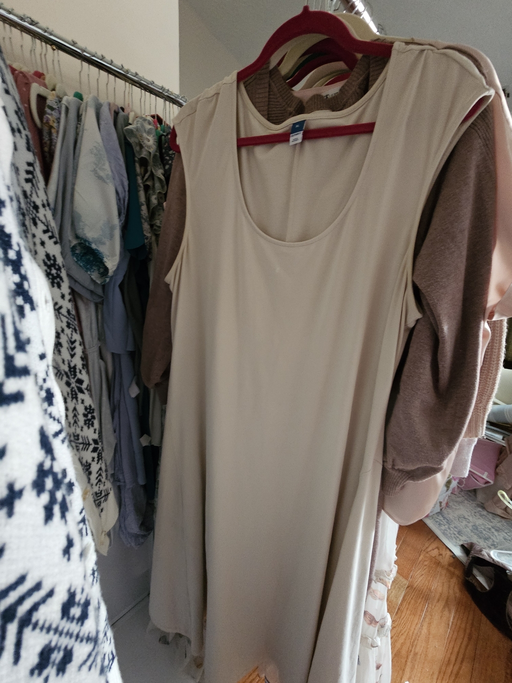 Old Navy Cream Sleeveless Maxi Dress